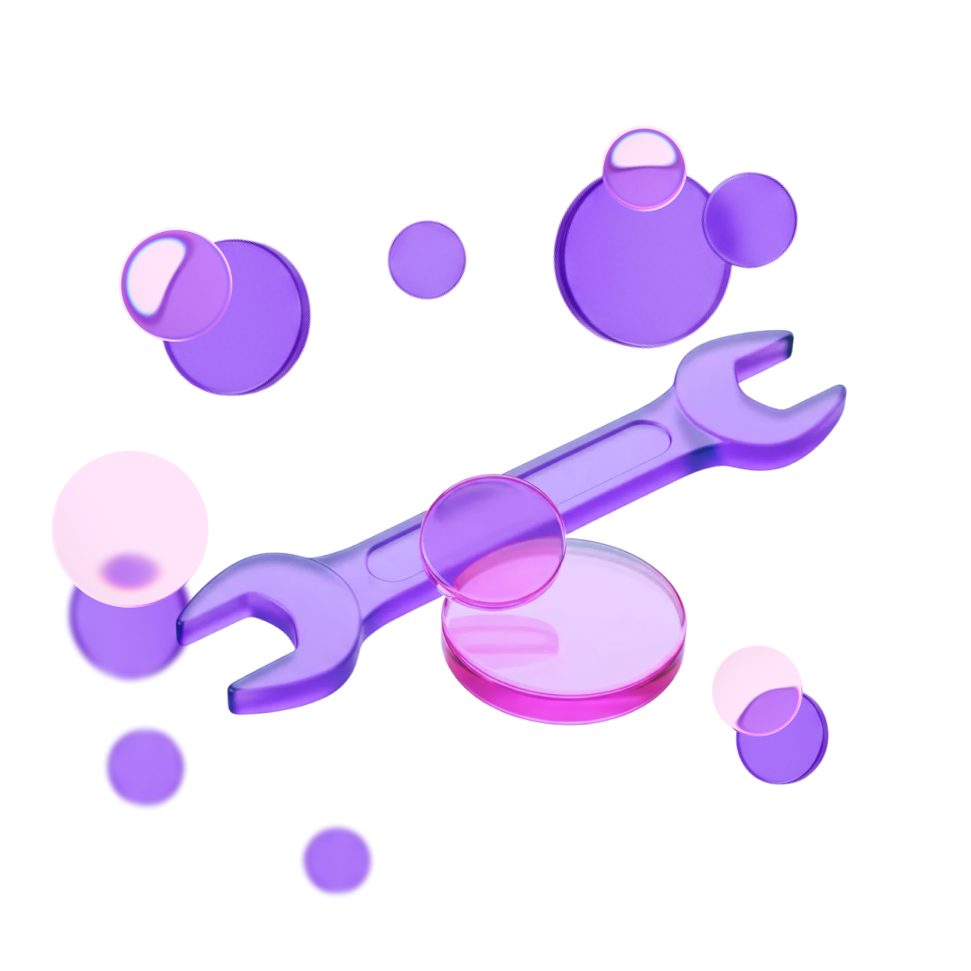 CRM Application Field Service illustration showing connected tools and service operations